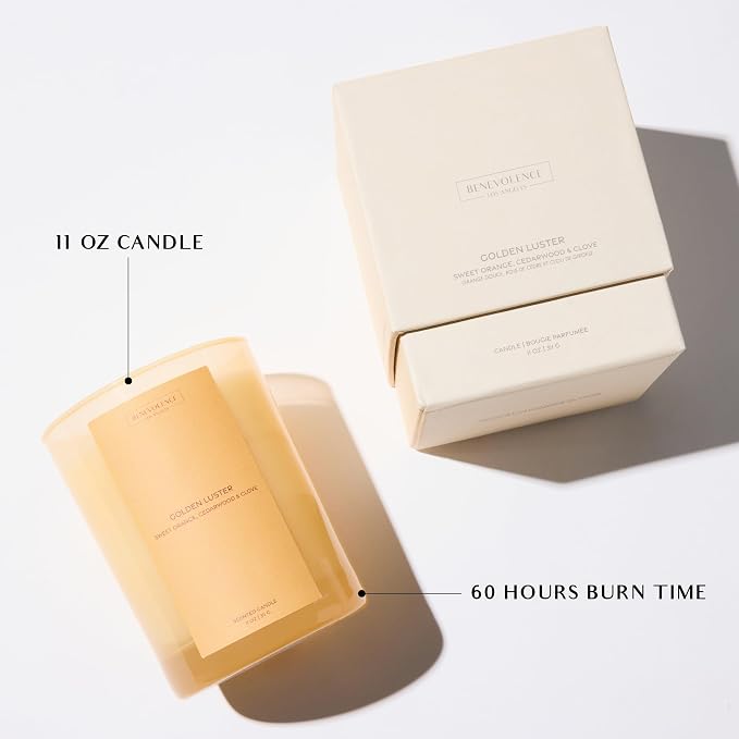 Golden Luster Gift Box | Candle, Room Spray & Reed Diffuser | Orange, alternate product view 4