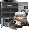 Goodman 5 Ton 13.4+ SEER2 Central Air Conditioner Split System & Mobile Home Coil with 30ft Install Kit - R32 Single Stage |