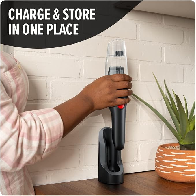 Grab and Go+ 8V Cordless Handheld Vacuum Cleaner, Powerful Suction, Lightweight, Includes 2-in-1 Tool and Charging Stand with