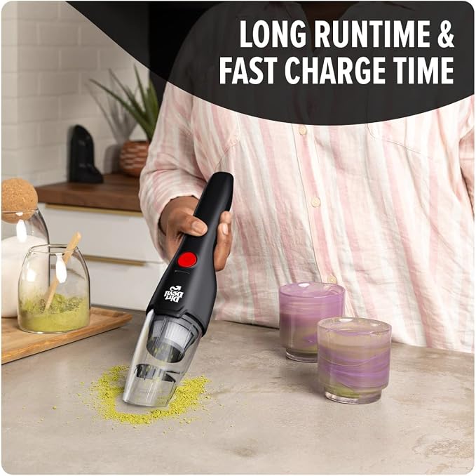 Grab and Go+ 8V Cordless Handheld Vacuum Cleaner, Powerful Suction, Lightweight, Includes 2-in-1 Tool and Charging Stand with