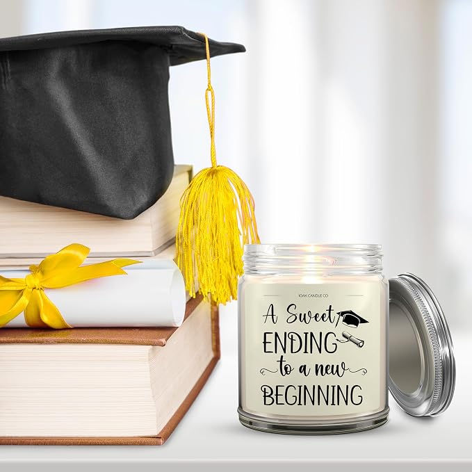 Graduation Candle - 2026 Graduation Gifts for Her, Him - College, High School Senior 2026 - Vanilla Scented Candles Gifts for