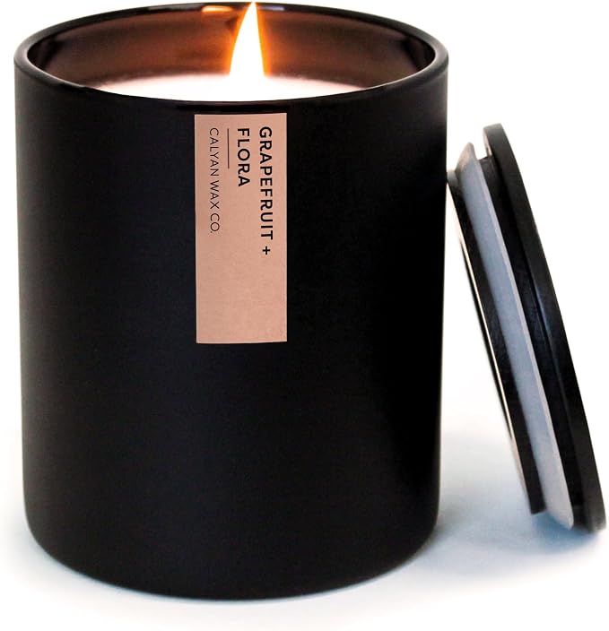 . Grapefruit & Flora Scented Candle - 75 Hour Burn - Luxury made from natural materials Soy Wax Candles, product image