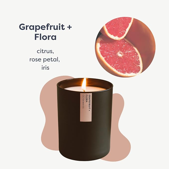 . Grapefruit & Flora Scented Candle - 75 Hour Burn - Luxury made from natural materials Soy Wax Candles, alternate product