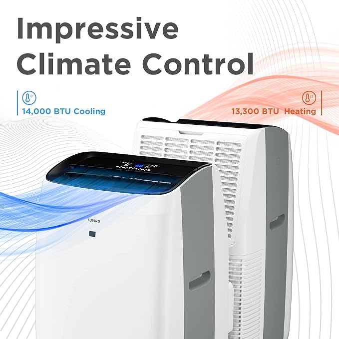 Greenland 14,000 BTU Portable Air Conditioner and Heater, Dehumidifier and Fan, 4-in-1 Floor AC Unit for Rooms up to 600 Sq