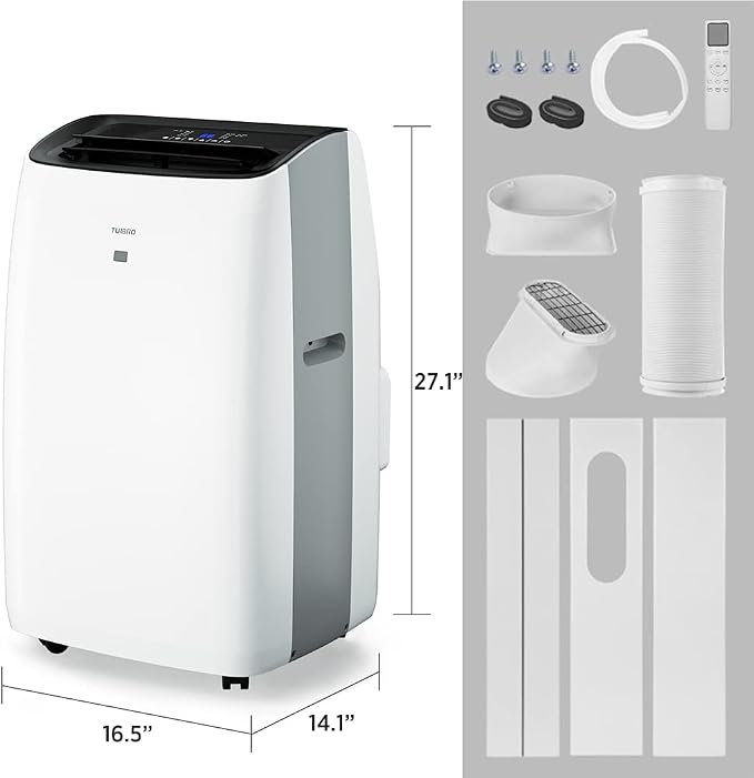 Greenland 14,000 BTU Portable Air Conditioner and Heater, Dehumidifier and Fan, 4-in-1 Floor AC Unit for Rooms up to 600 Sq