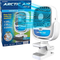 Grip Go Evaporative Cooler, Cordless & Portable Fan with 3 Speeds, Universal Clamp 360 Degrees Head Swivel, USB Charging