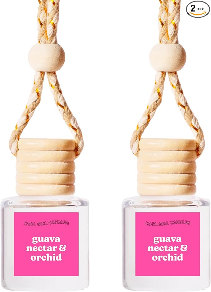 Guava Nectar Orchid Car Hanging Fragrance Oil Air Freshener for Essential Oils, Scents Aromatherapy Automobile Diffuser