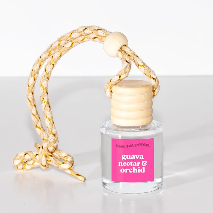Guava Nectar Orchid Car Hanging Fragrance Oil Air Freshener for Essential Oils, Scents Aromatherapy Automobile Diffuser