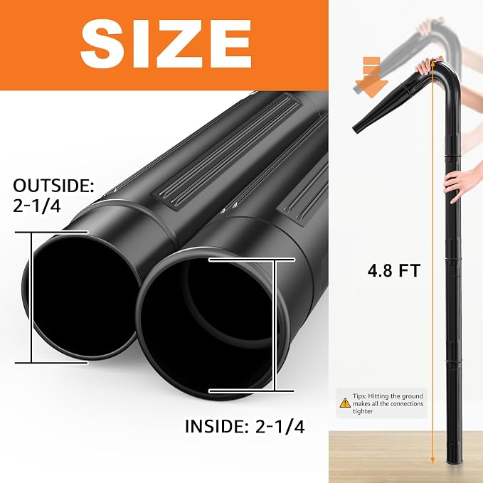 Gutter Cleaning Tools for 2-1/2 in. Wet/Dry Vacuum Cleaner, Hose Attachments for Cleaning or Blowing Debris from