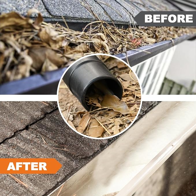 Gutter Cleaning Tools for 2-1/2 in. Wet/Dry Vacuum Cleaner, Hose Attachments for Cleaning or Blowing Debris from