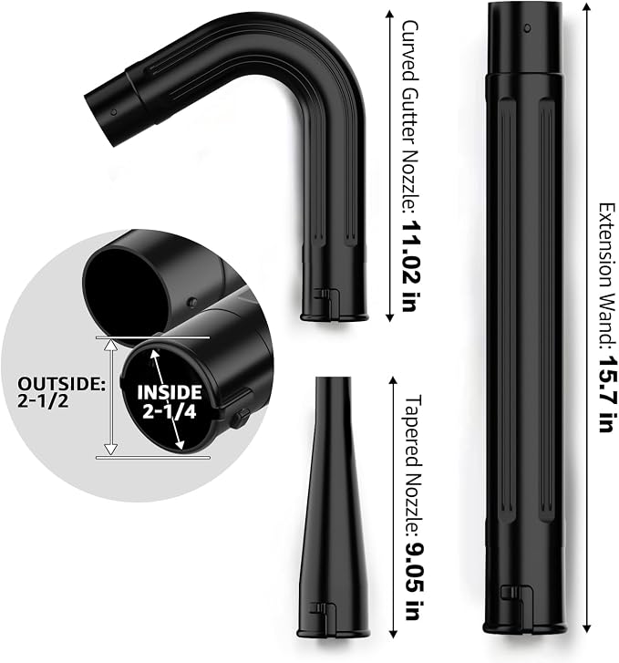 Gutter Cleaning Tools for 2-1/2 in. Wet/Dry Vacuum Cleaner, Shop Vacuum Hose Attachments for Cleaning or Blowing Debris from