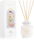 Gypsum Flower Reed Diffuser – Black Forest Scent, 6.76 oz Oil with 8 Sticks, Long-Lasting Home Fragrance for Bathroom Décor
