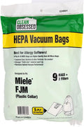 H-10 HEPA Bags Type FJM - 9 Cloth HEPA Bags per package, 1 Motor Filter & 1 Superior Air Clean Filter, product image