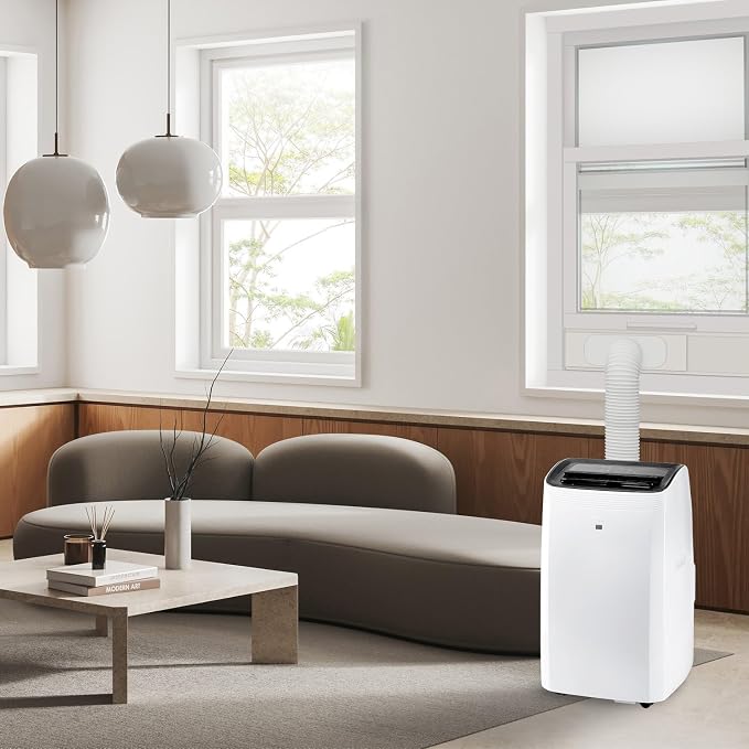 H10P36W 10,000 SACC BTU Smart Portable Air Conditioner, Fan & Dehumidifier, 450 Sq. Ft, Remote Control, Compatible with