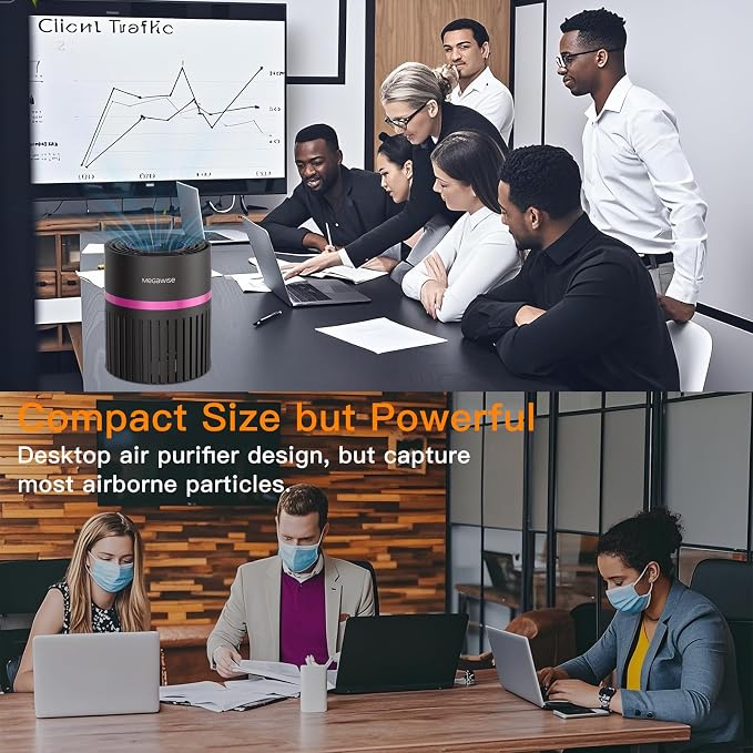 H13 HEPA Air Purifier for Home, Bedroom & Office | 3-Stage Filtration for Smoke, Dust, Pet Dander | Quiet & Ozone-Free
