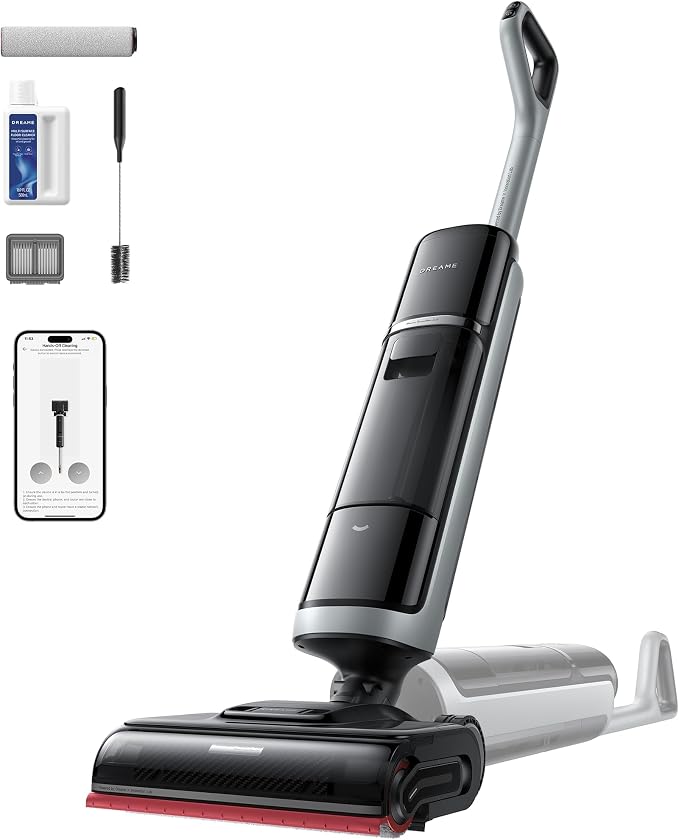 H15 Pro Heat Wet Dry Vacuum Cleaner, 185°F Hot Water Floor Cleaning, Cordless Vacuum Mop with GapFree AI Robotic Arm, 22KPa