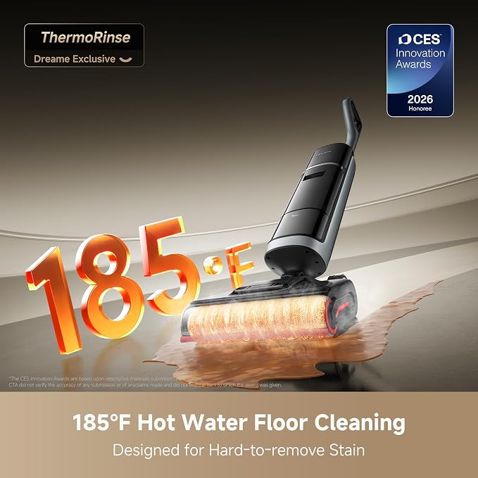 H15 Pro Heat Wet Dry Vacuum Cleaner, 185°F Hot Water Floor Cleaning, Cordless Vacuum Mop with GapFree AI Robotic Arm, 22KPa