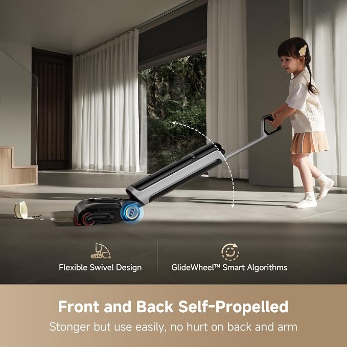 H15 Pro Heat Wet Dry Vacuum Cleaner, 185°F Hot Water Floor Cleaning, Cordless Vacuum Mop with GapFree AI Robotic Arm, 22KPa