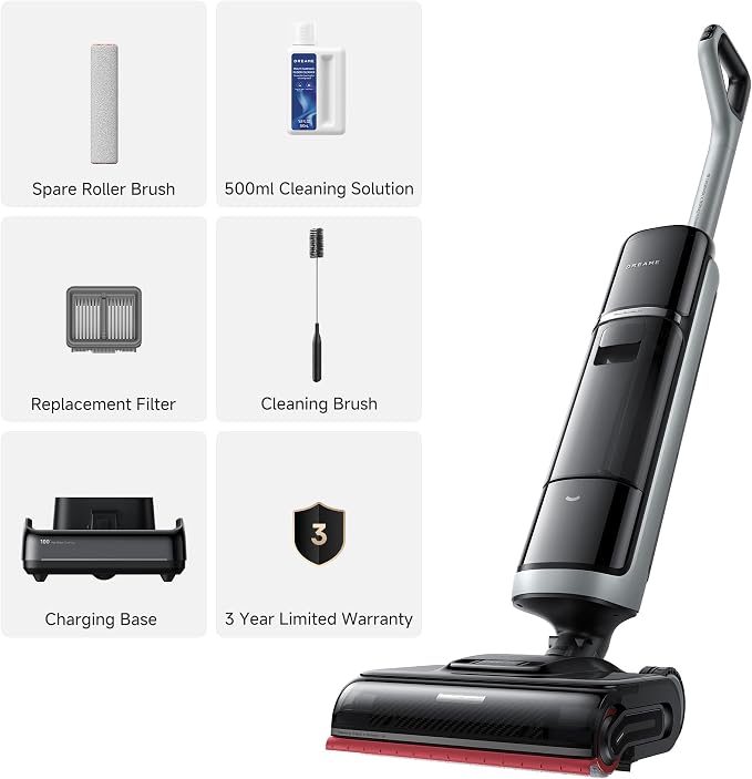 H15 Pro Heat Wet Dry Vacuum Cleaner, 185°F Hot Water Floor Cleaning, Cordless Vacuum Mop with GapFree AI Robotic Arm, 22KPa