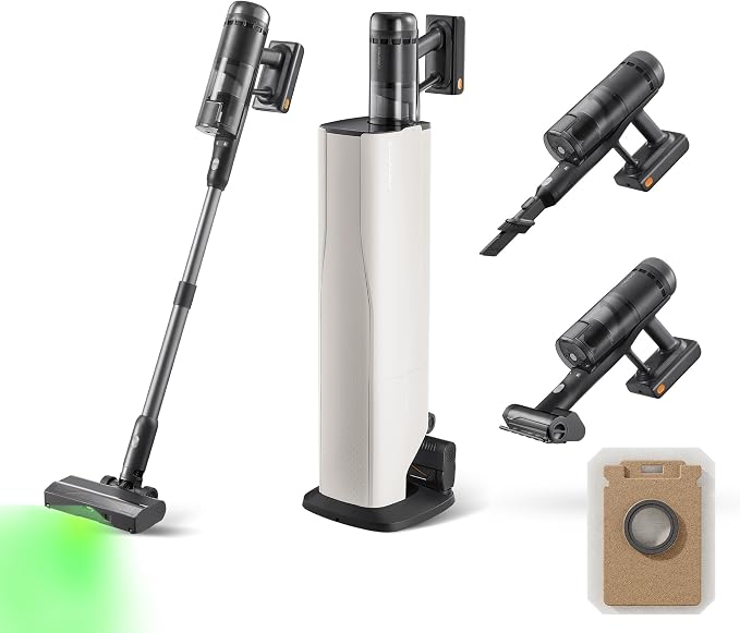 H60 Hub Ultra Cordless Vacuum Cleaner with Auto-Empty Dock, 210AW Suction Stick Vacuum Cleaners for Home and Pet Hair