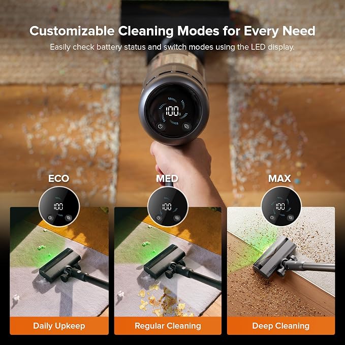 H60 Hub Ultra Cordless Vacuum Cleaner with Auto-Empty Dock, 210AW Suction Stick Vacuum Cleaners for Home and Pet Hair