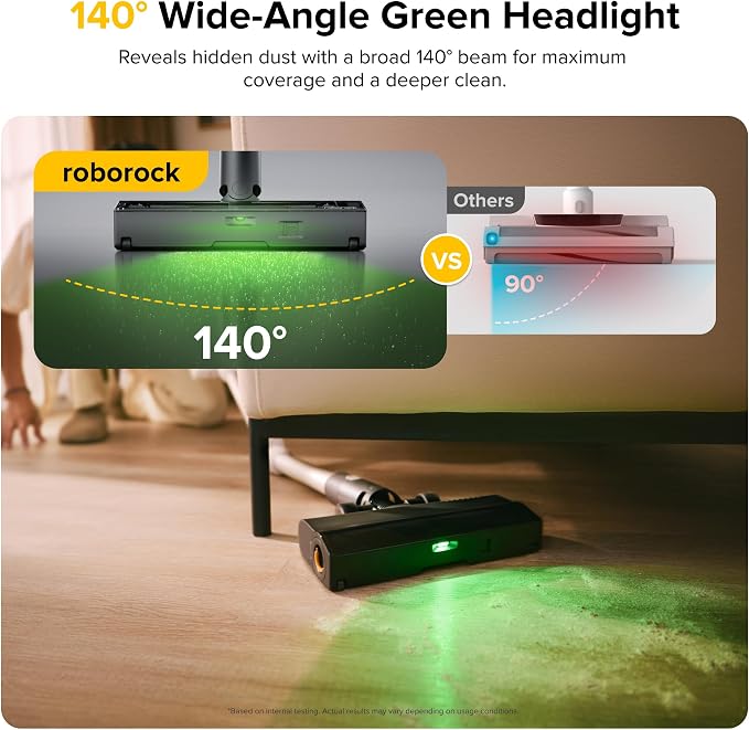 H60 Pro Cordless Stick Vacuum Cleaner, 170AW Suction Power, 80-Min Runtime, 90° Bendable Tube, Dust-Detecting LED