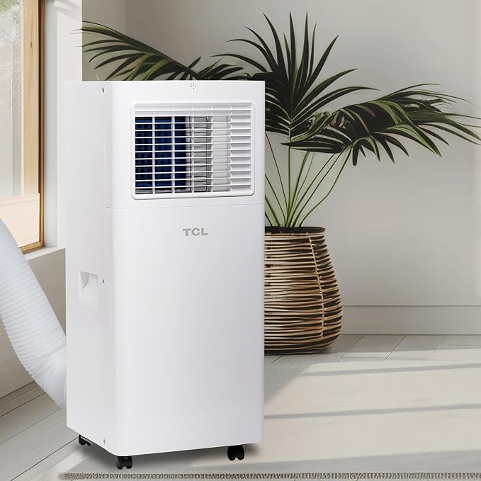 H6P44W 6,000 BTU Smart Portable Air Conditioner, Fan & Dehumidifier, 250 Sq. Ft, Ultra-Compact Design, Remote Control