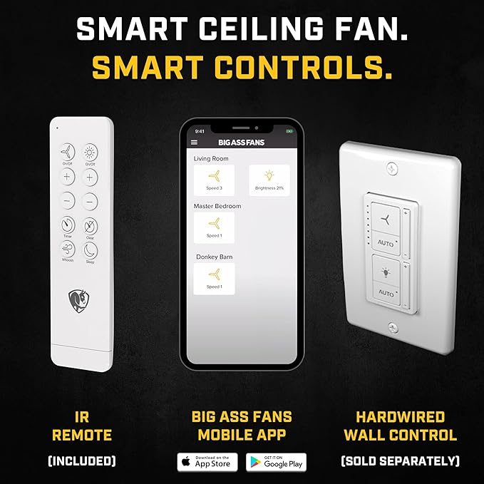 Haiku L, Smart Ceiling Fan – Energy Efficient Cooling for Home, Bedroom, Office, Living Space, and More – 16 Lighting