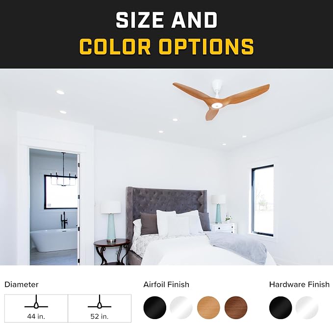 Haiku L, Smart Ceiling Fan – Energy Efficient Cooling for Home, Bedroom, Office, Living Space, and More – 16 Lighting