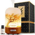 Hand Blown Glass Essential Oil Diffuser, 100ml Small Ultrasonic Aromatherapy Mist Maker for Home, Bedroom, Office, Auto