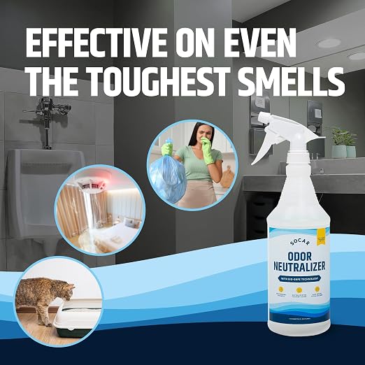 HandcraftedCleaningSolutions SOCAR - Odor Neutralizer 128oz Liquid REFILL - Odor Eliminator for Home, Office, Gym, Car.