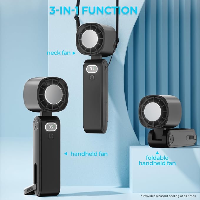 Handheld Air Conditioner with Ice Cooling Plate, Turbo Portable Fan, Super High Speed Personal Fan that Blows Cold Air