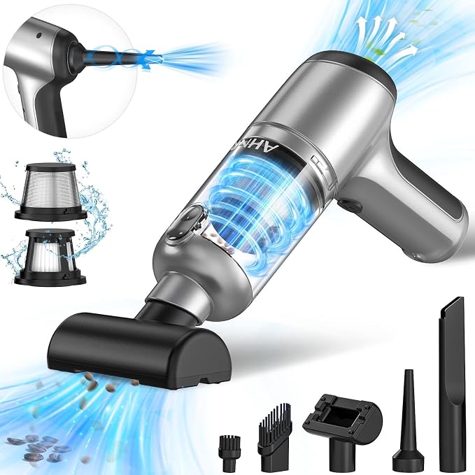 Handheld Car Vacuum Cleaner Cordless with Brushless Motor, 20000PA High Power Vacuum Cleaner & Air Duster, 3 in 1 Keyboard