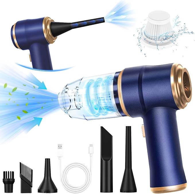 Handheld Car Vacuum Cleaner, Portable Cordless Mini Vacuums with Multi-Nozzles, High Power Dry Hand held Vacuum for Car