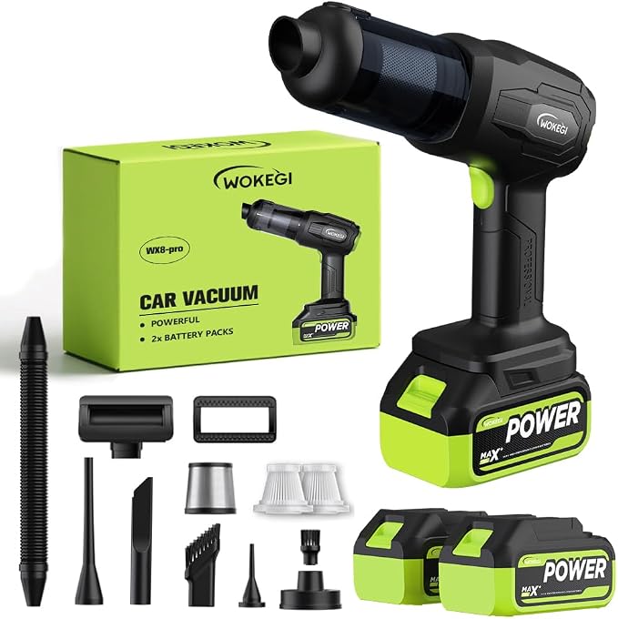 Handheld Car Vacuum Cordless, Portable Cars Vacuum Cleaner with 40000Pa High Power & Suction, Powerful 4-in-1 Hand Held Air