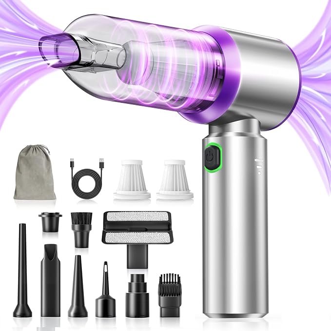 Handheld Car Vacuum (Grey-purple), product image