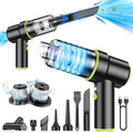 Handheld Car Vacuum Portable Cordless 12000PA, 2 in 1 Handheld Vacuum Cleaner and Air Duster with Multi-Nozzles and LED