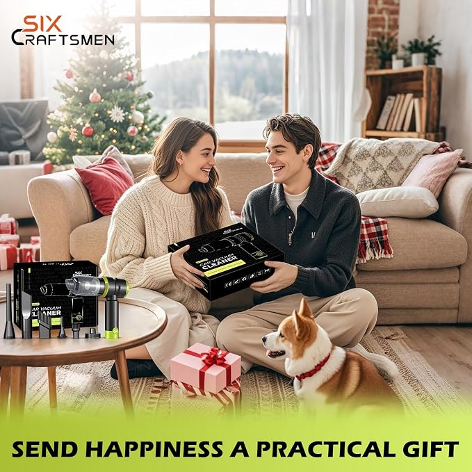 Handheld Car Vacuum with 15000PA Power, 4 in 1 Powerful Cordless Vacuum Cleaner & Air Duster with 2000mAh Battery