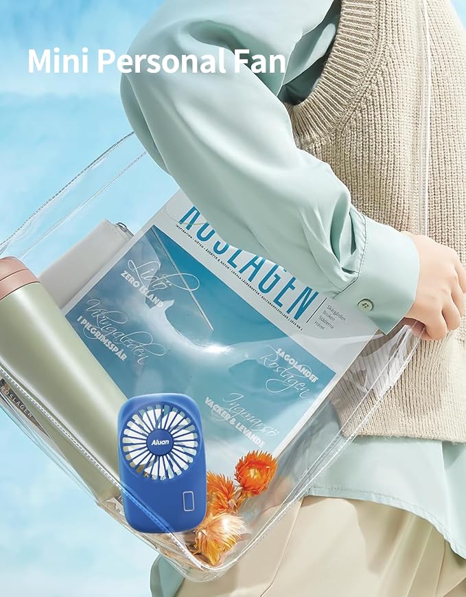 Handheld Fan Mini Fan Powerful Small Personal Portable Fan Speed Adjustable USB Rechargeable Cooling for Kids Girls Boys