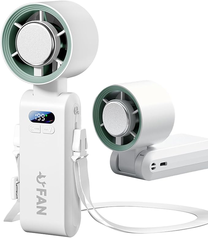 Handheld Fan, Portable Handheld Fan with Ice Function, mini personal fan, Turbo Powerful Rechargeable Fans,1-199 Speed