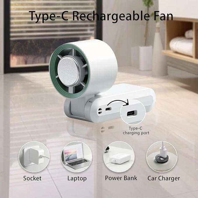 Handheld Fan, Portable Handheld Fan with Ice Function, mini personal fan, Turbo Powerful Rechargeable Fans,1-199 Speed