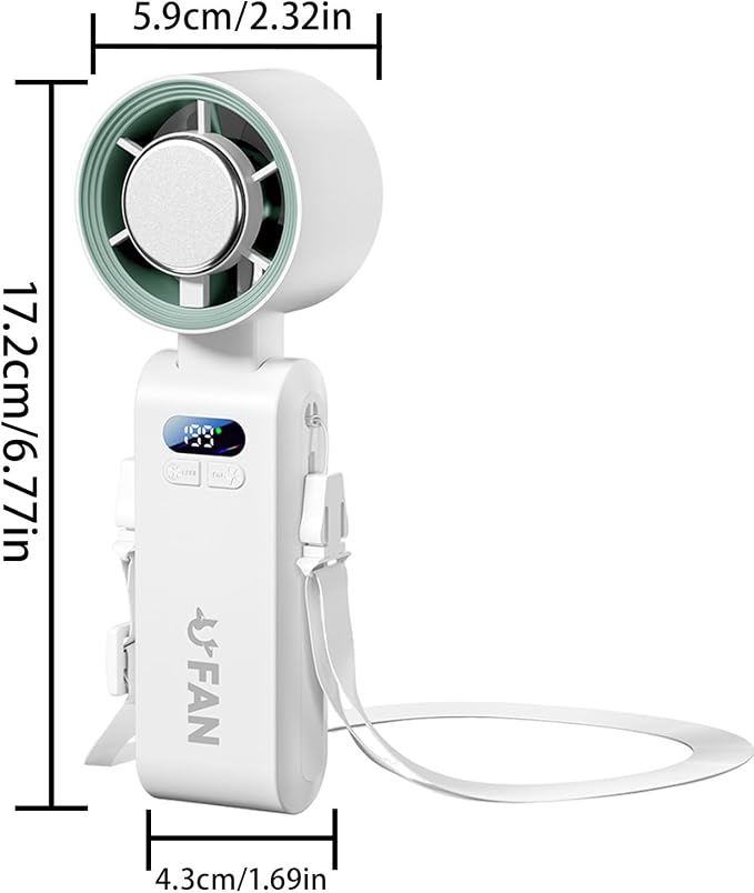 Handheld Fan, Portable Handheld Fan with Ice Function, mini personal fan, Turbo Powerful Rechargeable Fans,1-199 Speed