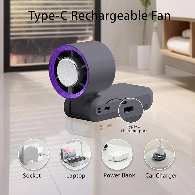 Handheld Fan, Portable Handheld Fan with Ice Function, mini personal fan, Turbo Powerful Rechargeable Fans,1-199 Speed