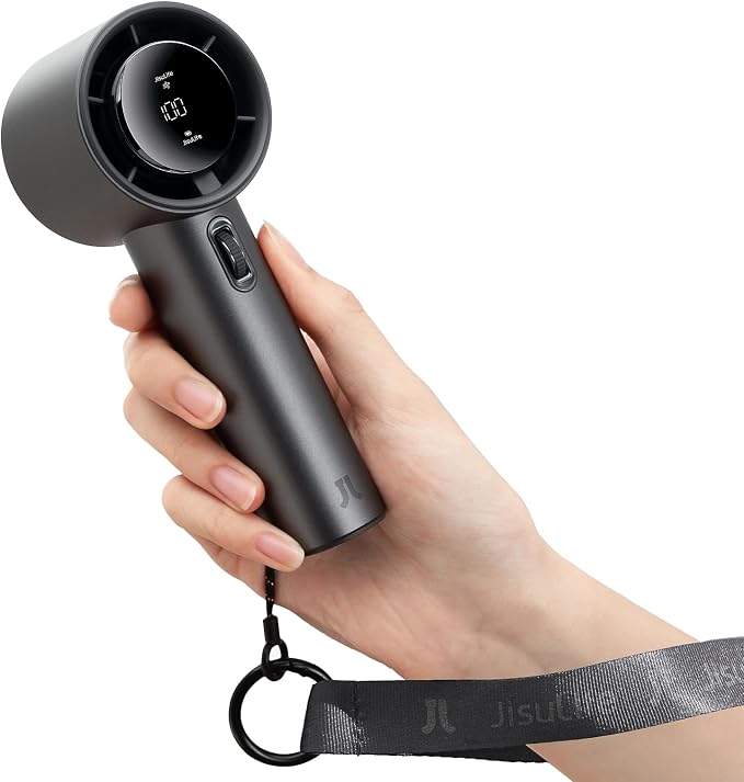 Handheld Fan Pro Series - Extreme Cooling Output: 1-100 Speed Scroll Wheel, Metal Body, Digital Display, 1.5H Fast Charge