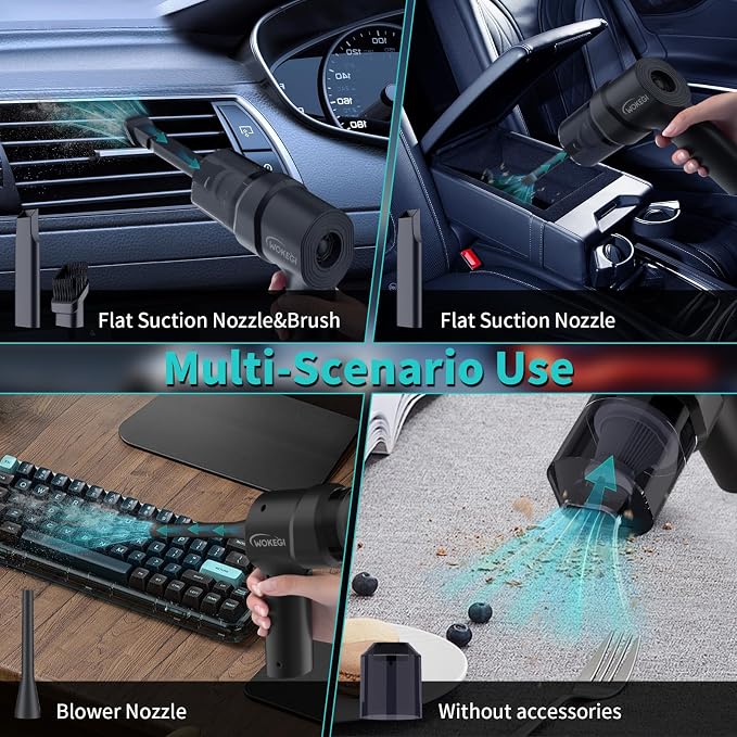 Handheld Mini Car Vacuum, 10000PA Cordless Portable Vacuum with 2000mAh Battery, alternate product view 4