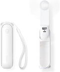 Handheld Mini Fan, 3 IN 1 USB Rechargeable Portable Fan [12-19 Working Hours] with Power Bank, Flashlight, Pocket Design for