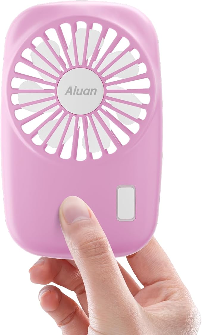 Handheld Mini Fan Powerful Small Personal Portable Speed Adjustable USB Rechargeable Eyelash Fan for Kids Girls Boys Woman