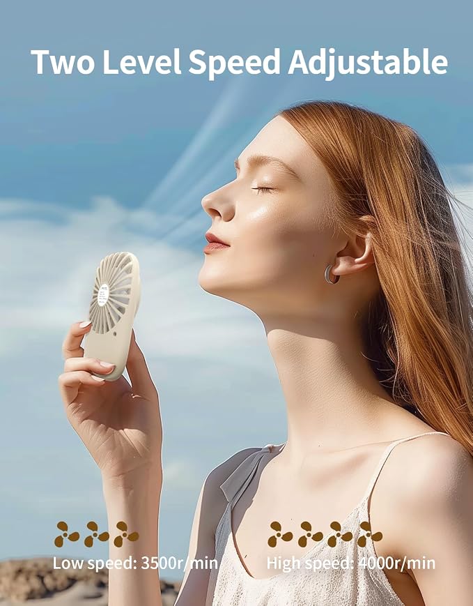 Handheld Mini Fan Powerful Small Personal Portable Speed Adjustable USB Rechargeable Eyelash Fan for Kids Girls Boys Woman