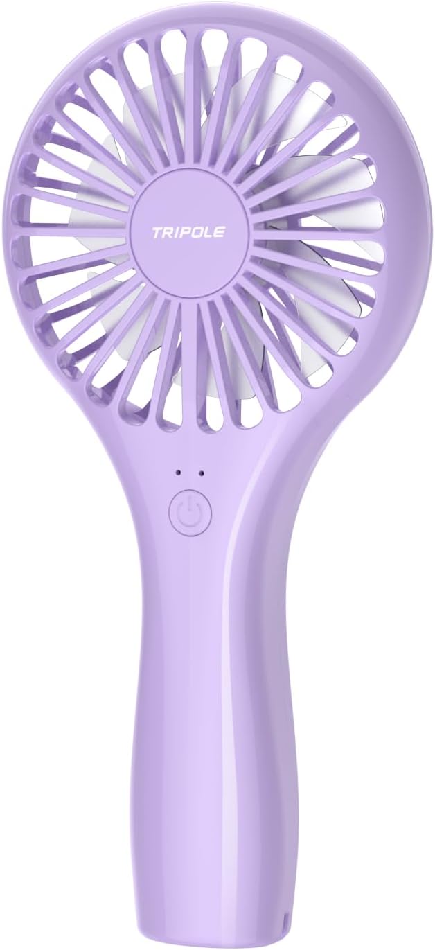 Handheld Mini Portable Fan, Personal Battery Travel Fan for Outdoor Trips Wedding Hot Flashes, Rechargeable & USB Powered