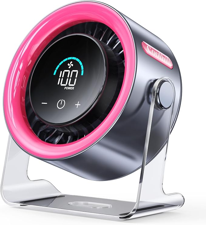 Handheld Portable Fan with Ice Cooler: 100-Speed 5500mAh Rechargeable Handheld Fan, 12H Time Hand Cooling Personal Fans with